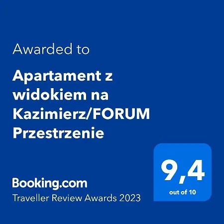 Lägenhet Apartament Z Widokiem Na Kazimierz/forum Przestrzenie Kraków